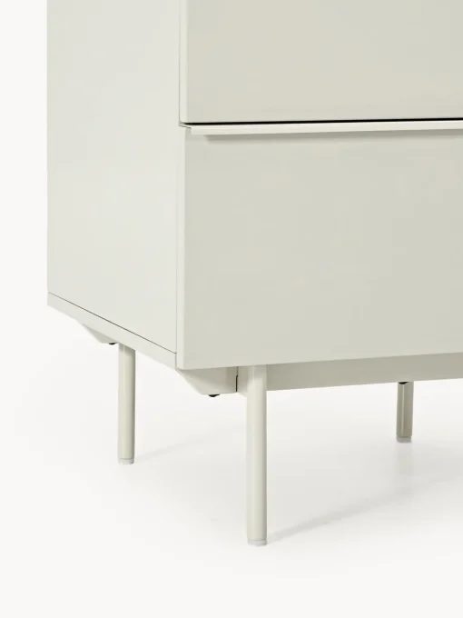 Cómodas|Cómodas>Westwing Collection Cómoda pequeña de madera Elona Beige claro brillante