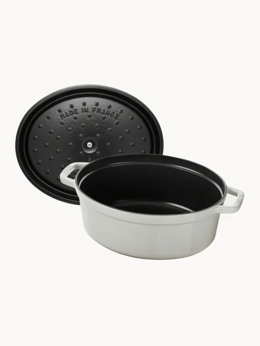 Ollas|Ollas>Staub Cocotte ovalada de hierro fundido Signature Collection Gris claro brillante
