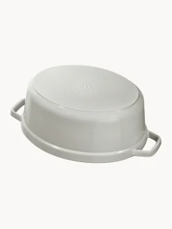 Ollas|Ollas></noscript>Staub Cocotte ovalada de hierro fundido Signature Collection Gris claro brillante