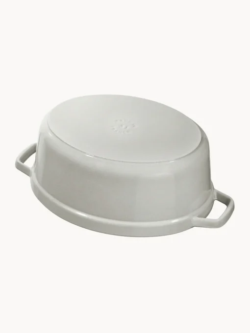 Ollas|Ollas>Staub Cocotte ovalada de hierro fundido Signature Collection Gris claro brillante