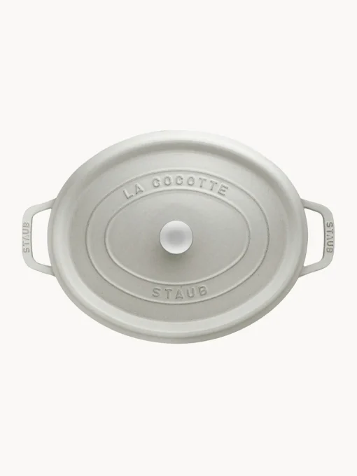 Ollas|Ollas>Staub Cocotte ovalada de hierro fundido Signature Collection Gris claro brillante