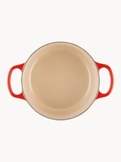Ollas|Ollas></noscript>LE CREUSET Cocotte redonda de hierro fundido Signature Collection Tonos rojos, plateado