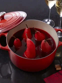 Ollas|Ollas></noscript>LE CREUSET Cocotte redonda de hierro fundido Signature Collection Tonos rojos, plateado