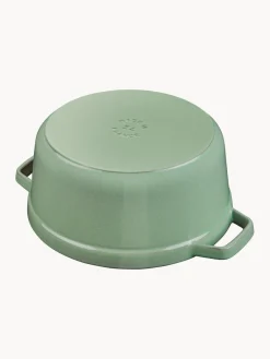 Ollas|Ollas></noscript>Staub Cocotte redonda de hierro fundido La Cocotte Verde salvia brillante