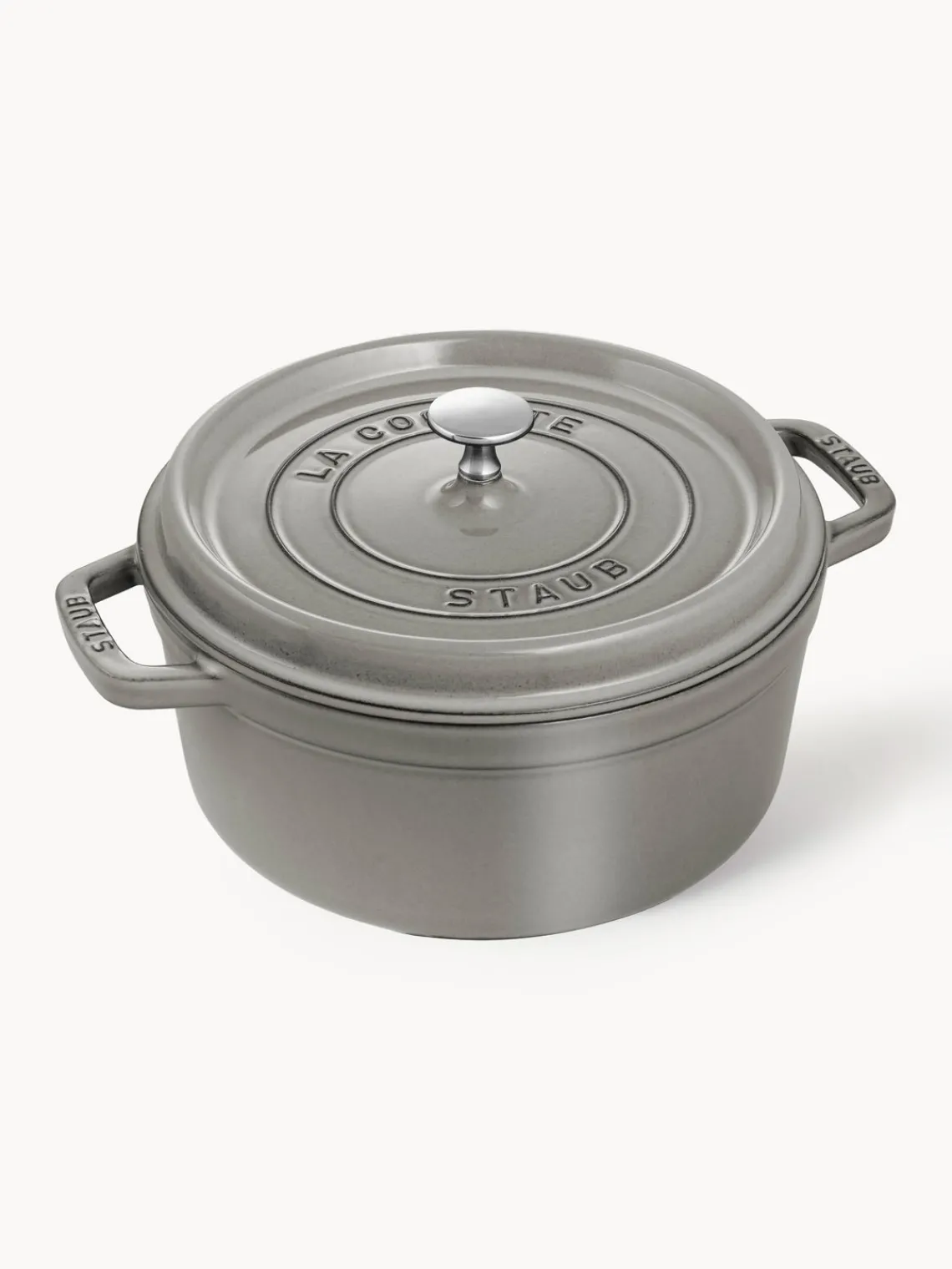 Ollas|Ollas>Staub Cocotte redonda de hierro fundido La Cocotte Gris brillante