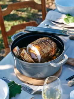 Ollas|Ollas>Staub Cocotte redonda de hierro fundido La Cocotte Gris brillante