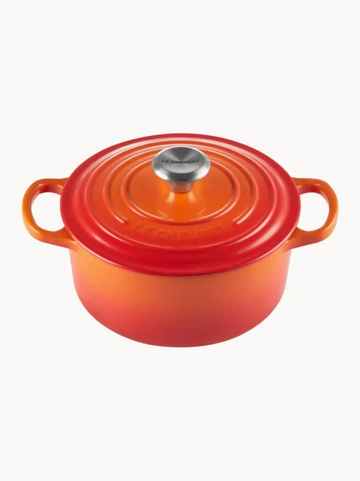 Ollas|Ollas>LE CREUSET Cocotte redondo de hierro fundido Signature Collection Tonos naranjas, plateado