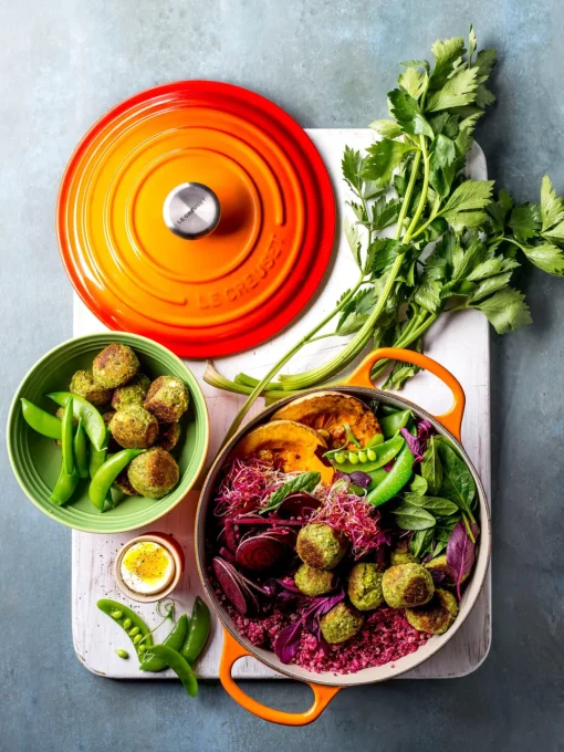 Ollas|Ollas>LE CREUSET Cocotte redondo de hierro fundido Signature Collection Tonos naranjas, plateado