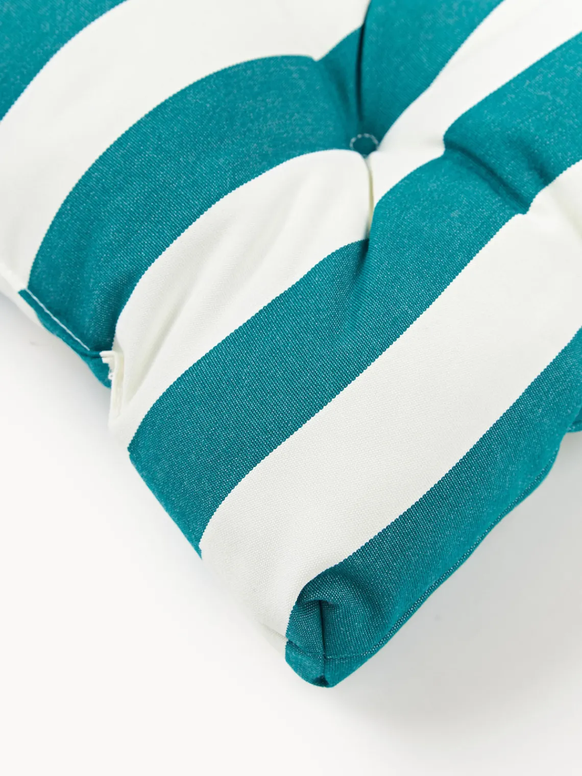 Mantas|Cojines Para Sillas>Westwing Collection Cojines de asiento para exterior Cosby, 2 uds. Blanco, verde turquesa