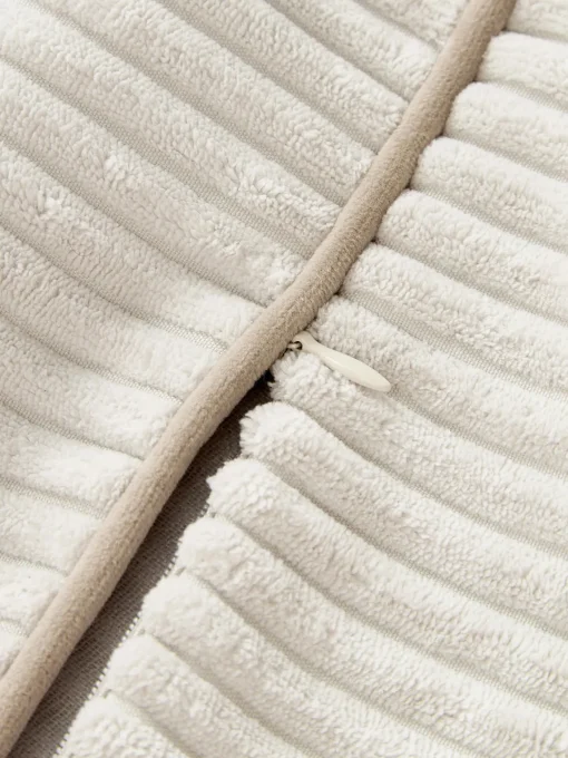 Mantas|Cojines Decorativos>Westwing Collection Cojín alargado de pana Kylen Blanco Off White, beige claro