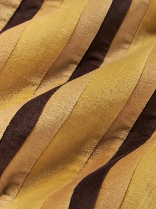 Cojines Decorativos|Mantas>HKLIVING Cojín artesanal de algodón Striped Tonos amarillos, negro