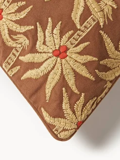 Cojines Decorativos|Mantas></noscript>Palais Cojín artesanal Laura Marrón, beige, rojo