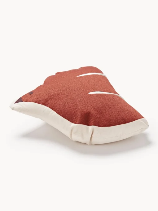 Decoración Infantil|Cojines Infantiles>Ferm Living Kids Cojín bordado de algodón ecológico Swif Bird Terracota, blanco Off White