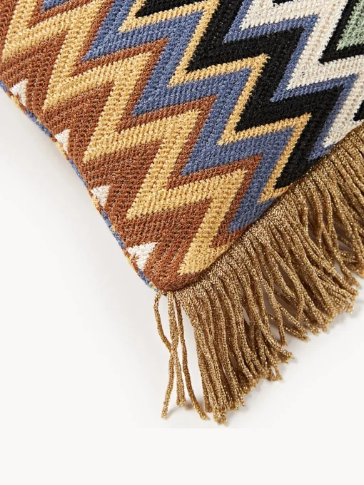 Mantas|Cojines Decorativos>Missoni Cojín con flecos Margot Multicolor, marrón