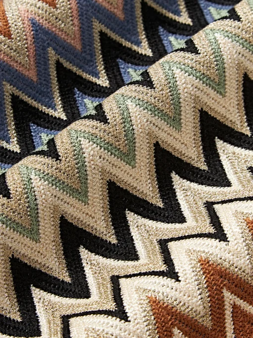 Mantas|Cojines Decorativos>Missoni Cojín con flecos Margot Multicolor, marrón