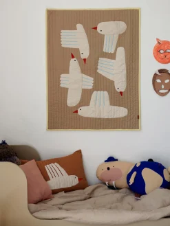 Cojín de algodón ecológico Bird Niños Decoración Infantil|Cojines Infantiles