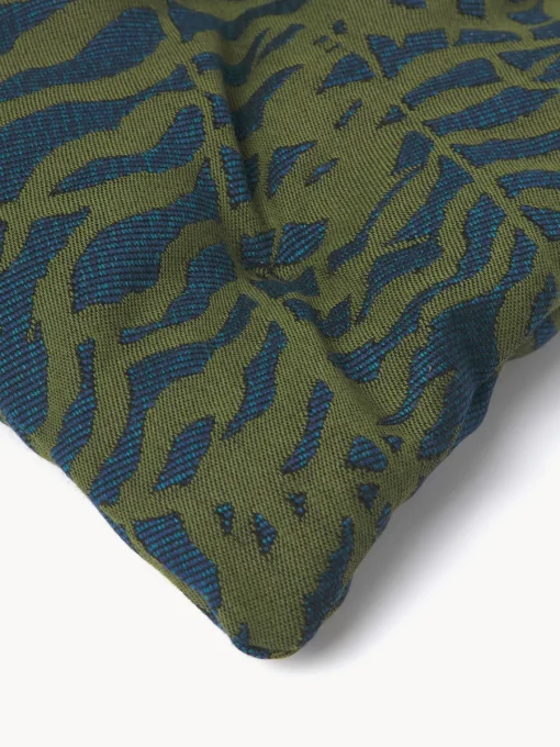 Mantas|Cojines Para Sillas>Westwing Collection Cojín de asiento para exterior estampado jacquard Ortun Verde oscuro, azul oscuro