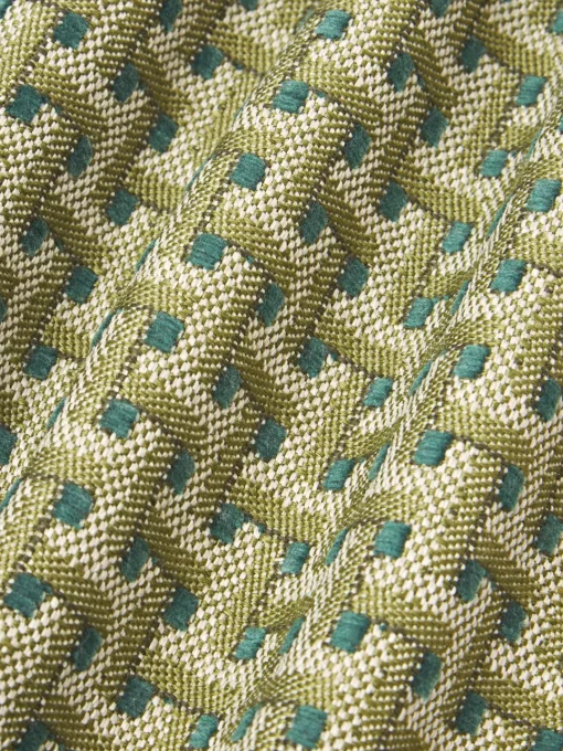 Mantas|Cojines De Exterior>Palais Cojín de exterior reversible artesanal Laura & Janis Tonos verdes, marrón claro, beige claro