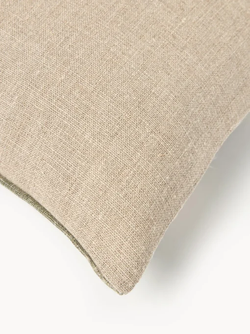 Cojines Decorativos|Cojines Decorativos>Ferm Living Cojín de lino artesanal Oleo Verde salvia, beige claro
