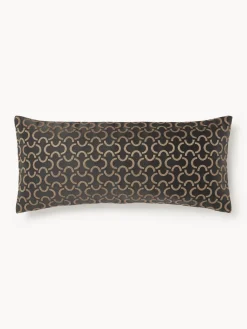 Cojines Decorativos|Mantas>Westwing Collection Cojín decorativo de diseño DEDAR Milano x Westwing Ronell Jacquard, Medialuna de Charbon