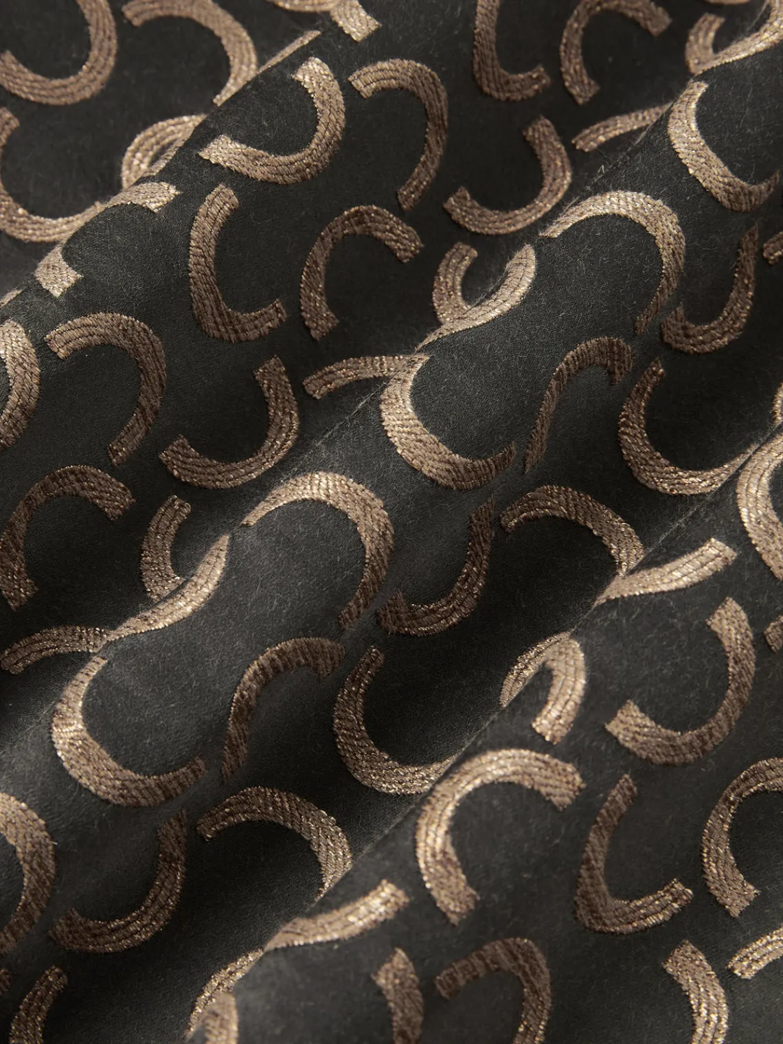 Cojines Decorativos|Mantas>Westwing Collection Cojín decorativo de diseño DEDAR Milano x Westwing Ronell Jacquard, Medialuna de Charbon