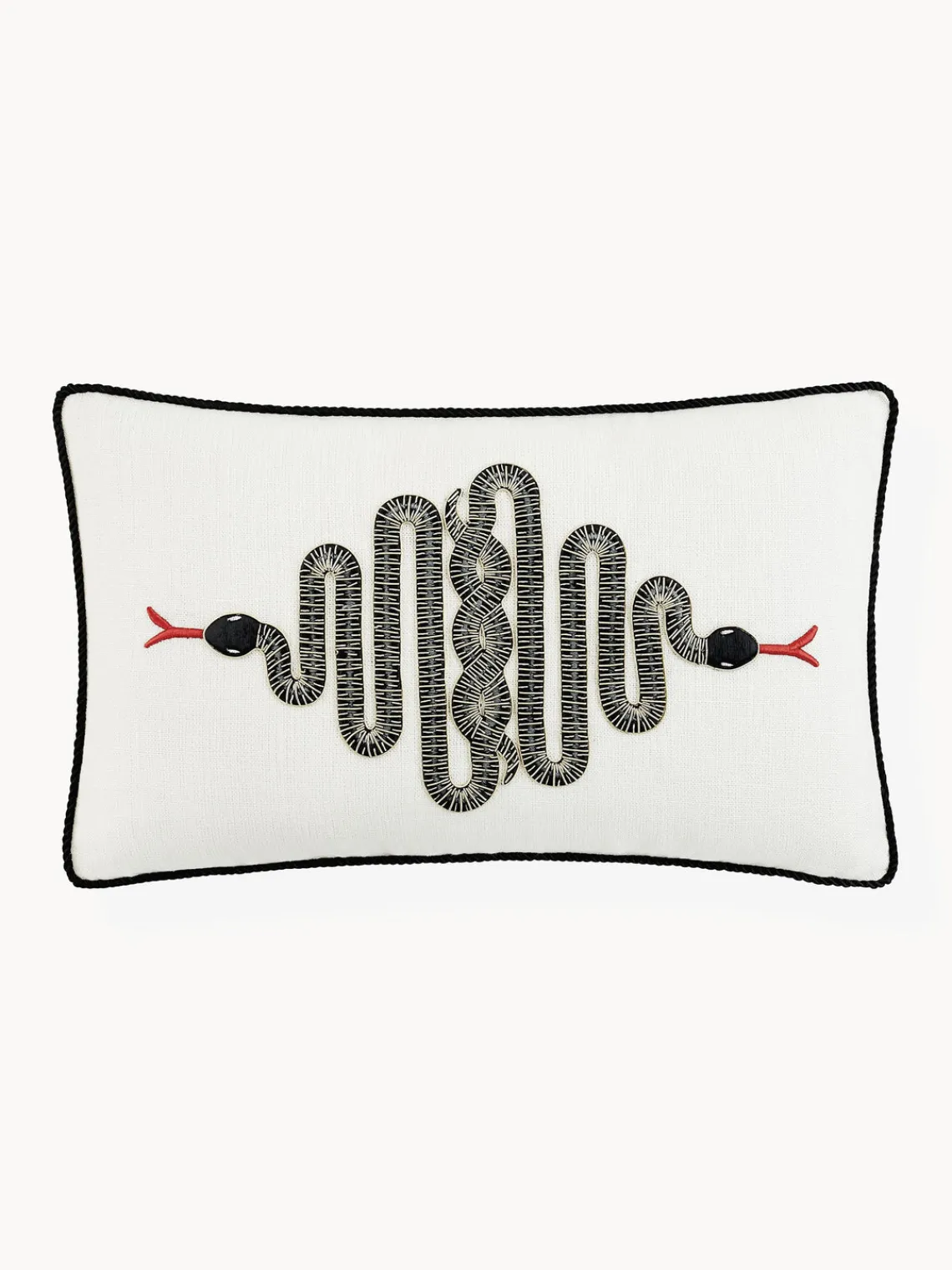 Cojines Decorativos|Mantas>Jonathan Adler Cojín decorativo de lino artesanal Snake