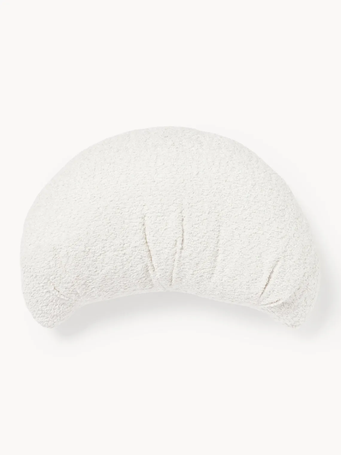 Cojines Decorativos|Mantas>Westwing Collection Cojín en forma de croissant en tejido bouclé Fraincois Blanco Off White