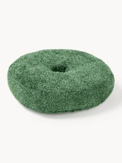 Cojines Decorativos|Mantas>Westwing Collection Cojín en forma de donut en tejido bouclé Jack Verde oscuro