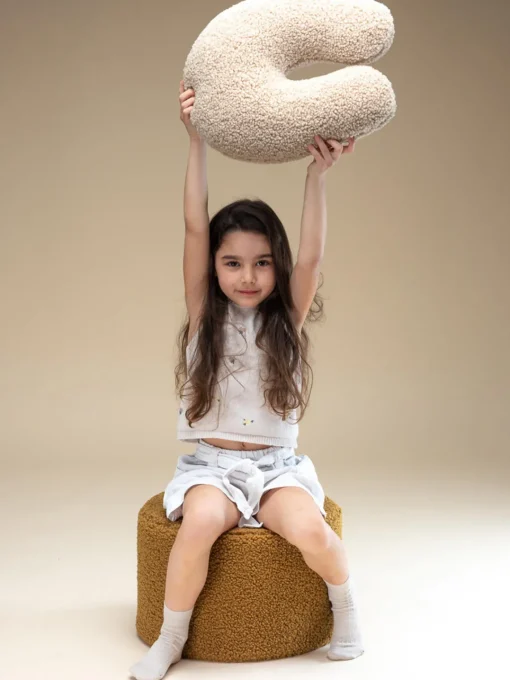Cojines Infantiles|Decoración Infantil>Wigiwama Cojín en U de borreguillo Arch Beige claro