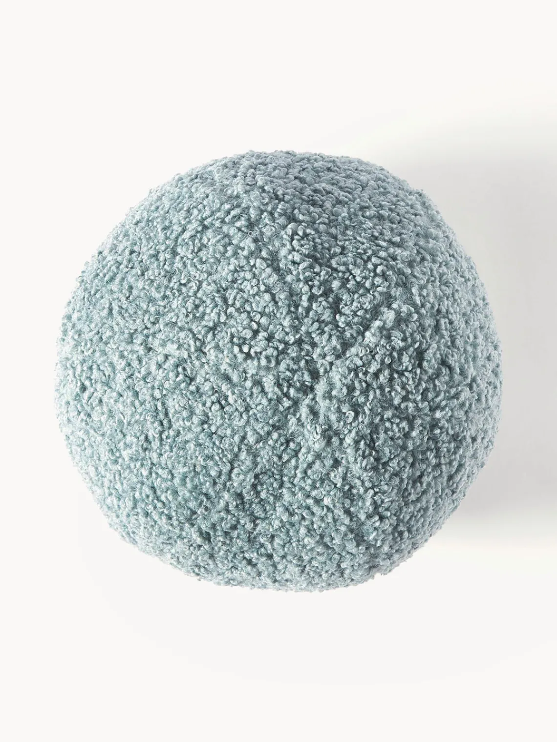 Mantas|Cojines Decorativos>Westwing Collection Cojín esférico de borreguillo Dotty Azul claro