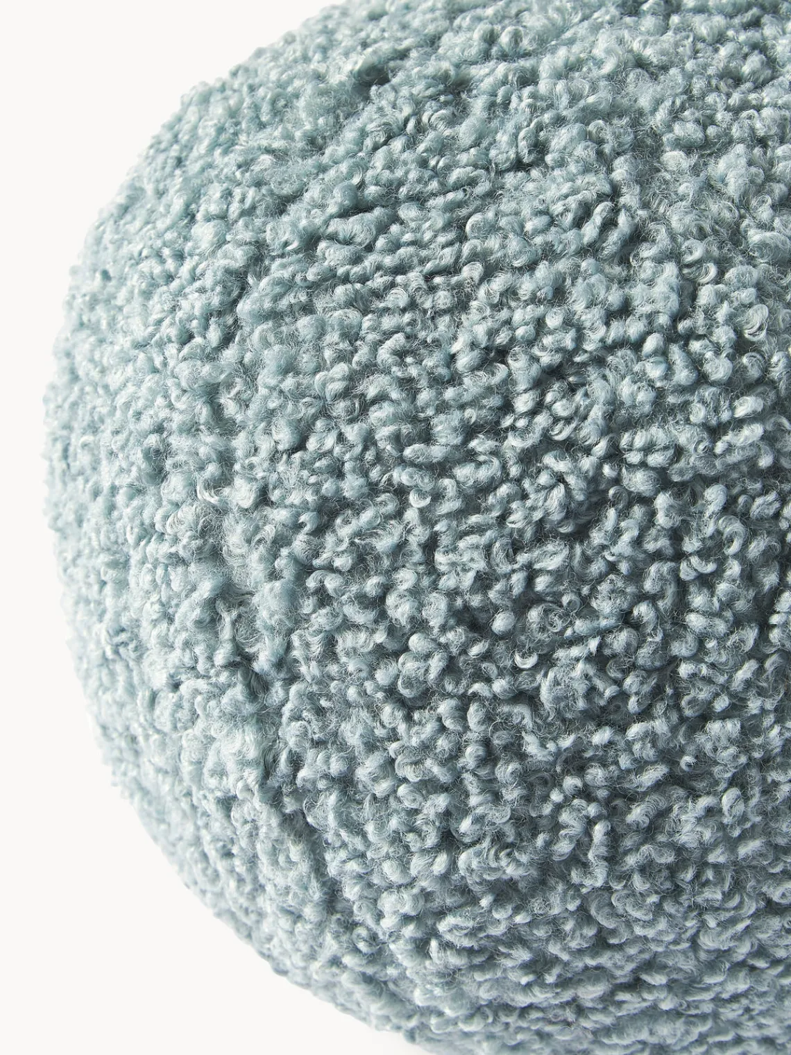 Mantas|Cojines Decorativos>Westwing Collection Cojín esférico de borreguillo Dotty Azul claro