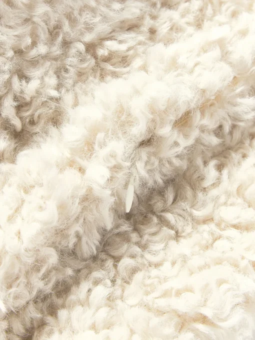 Cojines Decorativos|Mantas>Westwing Collection Cojín grande de borreguillo Dotty Blanco crema