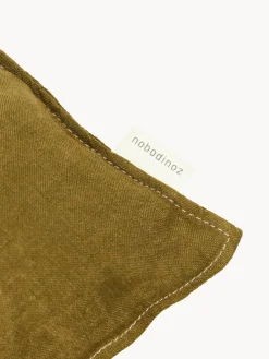 Decoración Infantil|Cojines Infantiles></noscript>Nobodinoz Cojín infantil de lino bordado L1N0 Verde oliva, melocotón