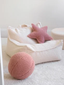 Decoración Infantil|Cojines Infantiles></noscript>Wigiwama Cojín peluche de borreguillo Star Rosa claro