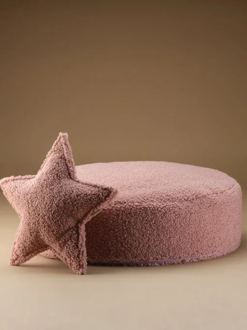 Decoración Infantil|Cojines Infantiles>Wigiwama Cojín peluche de borreguillo Star Rosa claro