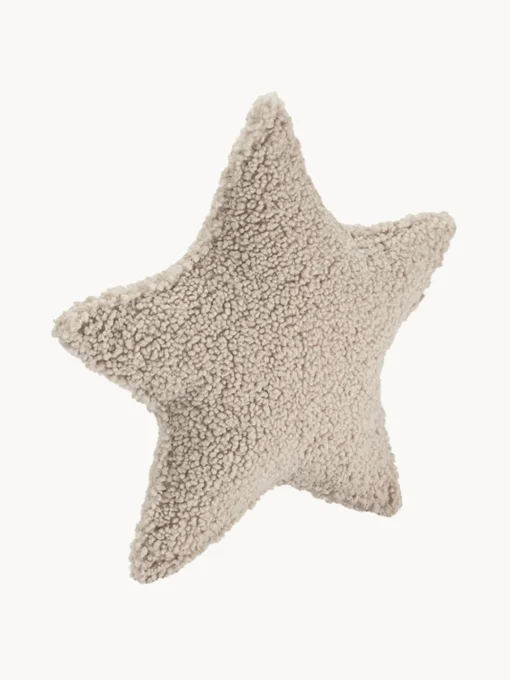 Decoración Infantil|Cojines Infantiles>Wigiwama Cojín peluche de borreguillo Star Beige claro
