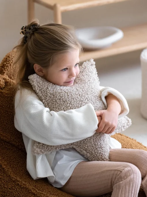 Decoración Infantil|Cojines Infantiles>Wigiwama Cojín peluche de borreguillo Star Beige claro