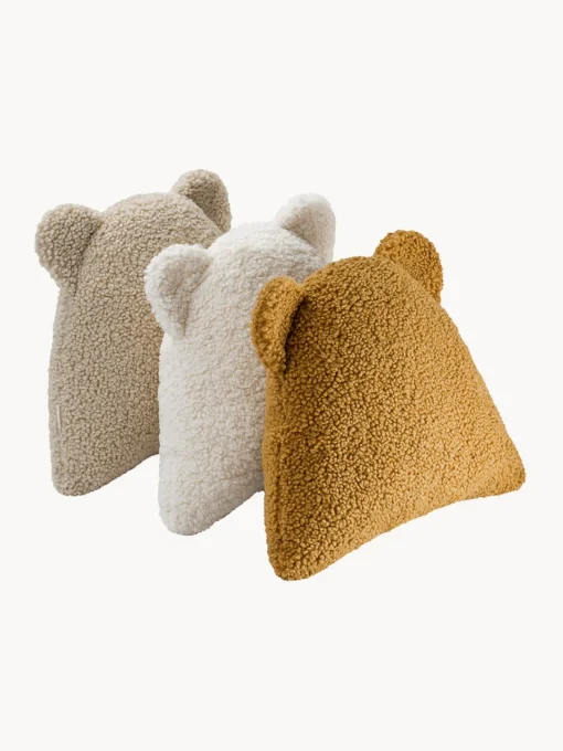Decoración Infantil|Cojines Infantiles>Wigiwama Cojín peluche de borreguillo Bear Blanco Off White
