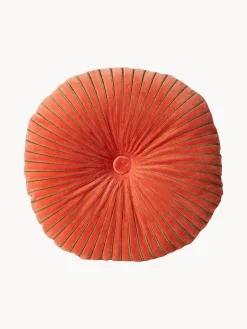 Best Cojín redondo artesanal de algodón Ripple, Ø 50 cm Mantas|Cojines Decorativos