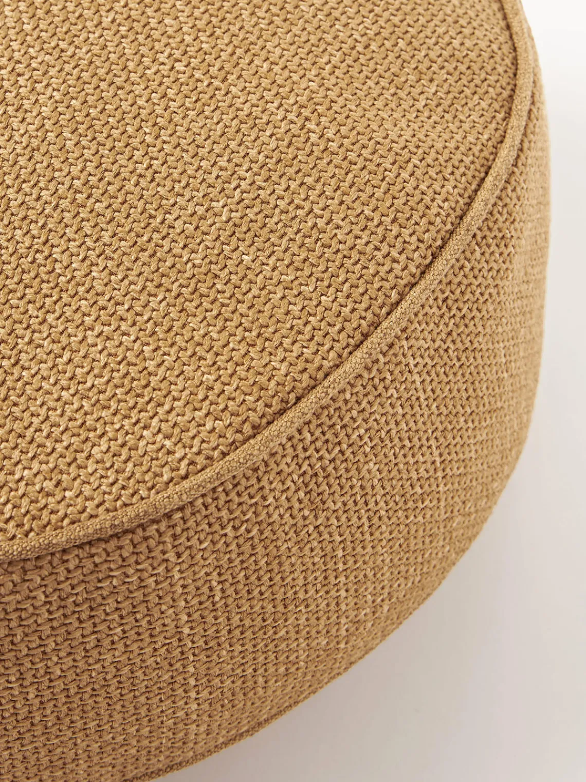 Cojines Decorativos|Mantas>Westwing Collection Cojín redondo decorativo con ribete Aya Amarillo mostaza