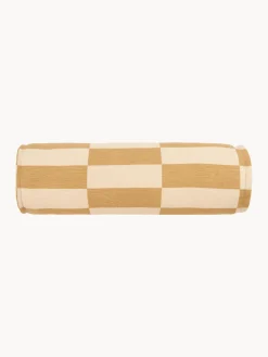 Decoración Infantil|Cojines Infantiles>Nobodinoz Cojín rulo de algodón Vibes Ocre, blanco crema