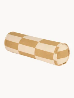 Decoración Infantil|Cojines Infantiles>Nobodinoz Cojín rulo de algodón Vibes Ocre, blanco crema