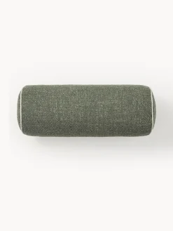 Sale Cojín rulo en tejido bouclé con ribete Aya Mantas|Cojines Decorativos