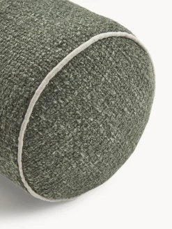 Sale Cojín rulo en tejido bouclé con ribete Aya Mantas|Cojines Decorativos