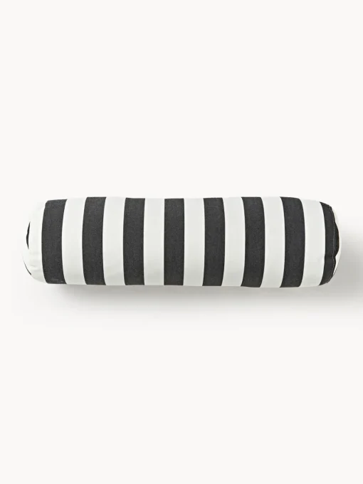 Cojines De Exterior|Cojines Decorativos>Westwing Collection Cojín rulo para exterior Cosby Blanco, negro