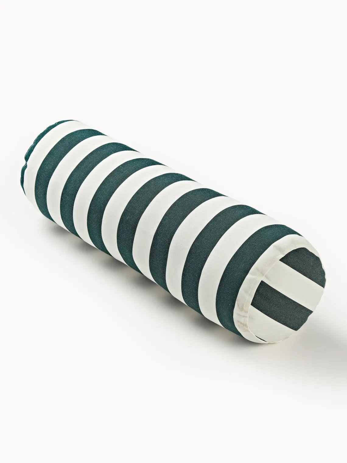 Mantas|Cojines De Exterior>Westwing Collection Cojín rulo para exterior Cosby Blanco, azul petróleo