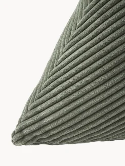 Cojines Decorativos|Mantas></noscript>Westwing Collection Cojín triangular de pana Kylen Verde oliva
