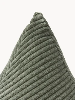 Cojines Decorativos|Mantas></noscript>Westwing Collection Cojín triangular de pana Kylen Verde oliva