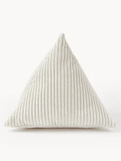 Cojines Decorativos|Mantas></noscript>Westwing Collection Cojín triangular de pana Kylen Blanco Off White