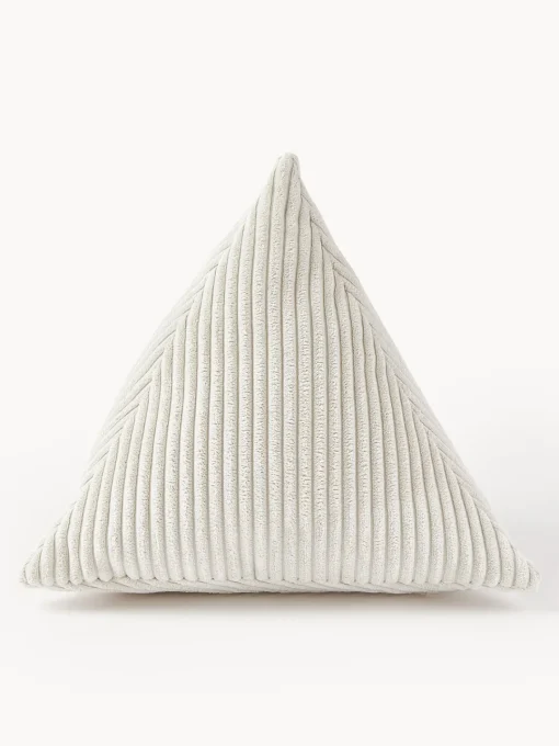 Cojines Decorativos|Mantas>Westwing Collection Cojín triangular de pana Kylen Blanco Off White